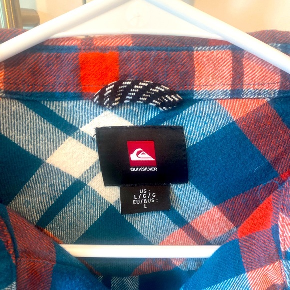 Quiksilver Youth Large Button Down Flannel Shirt - Picture 3 of 3